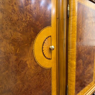 Klassiek-Antiek-Italiaans-Oud-Vintage-Dressoir-Kantoorkast-Wortelhout