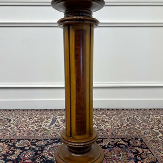 Klassiek-Italiaans-Antiek-Oud-Vintage-Wortelhout-Zuil-Pilaar-Pied-De-Stalle