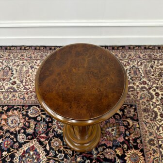 Klassiek-Italiaans-Antiek-Oud-Vintage-Wortelhout-Zuil-Pilaar-Pied-De-Stalle