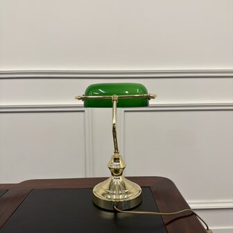 Klassieke-Bureaulamp-notaris-lamp-bankierslamp-messing-met-groen-glas-glazend-2