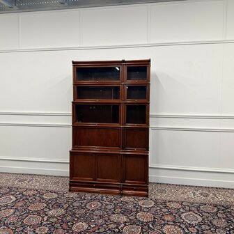 Klassiek-Engels-Antiek-Oud-Chesterfield-Vintage-Originele-Globe-Wernicke-Boekenkast-Bibliotheekkast-Kast
