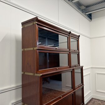 Klassiek-Engels-Antiek-Oud-Chesterfield-Vintage-Originele-Globe-Wernicke-Boekenkast-Bibliotheekkast-Kast