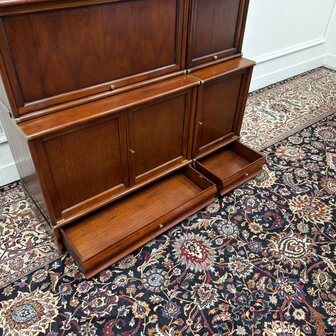 Klassiek-Engels-Antiek-Oud-Chesterfield-Vintage-Originele-Globe-Wernicke-Boekenkast-Bibliotheekkast-Kast