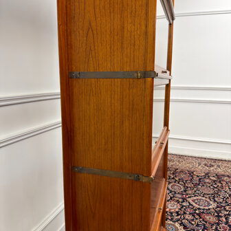 Klassiek-Engels-Antiek-Oud-Vintage-Chesterfield-Originele-Globe-Wernicke-Boekenkast-Deur