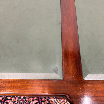 Klassiek-Engels-Oud-Antiek-Vintage-Chesterfield-Bureau-Desk-Groen-Leder