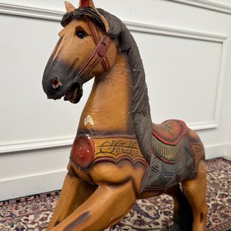 Klassiek-Oud-Antiek-Vintage-Kermis-Draaimolen-Paard-7