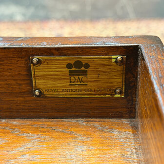 Klassiek-Antiek-Engels-Oud-Vintage-Chesterfield-RAC-Royal-Antique-Collection-Bureau-Desk-Groen-Leder