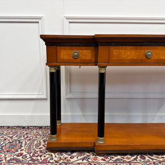 Klassiek-Engels-Antiek-Oud-Vintage-Chesterfield-Empire-Selva-Italiaans-Sidetable-Side-table-Sideboard