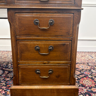 Klassiek-Engels-Antiek-Oud-Vintage-Chesterfield-Eiken-Eichholtz-Bureau-Desk