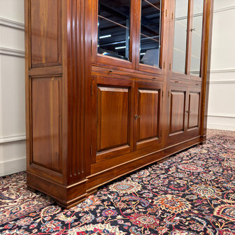 Klassiek-Engels-Antiek-Oud-Vintage-Chesterfield-Boekenkast-Bibliotheekkast-Kast