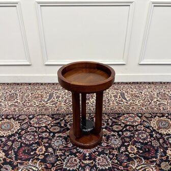 Klassiek-Engels-Antiek-Oud-Vintage-Chesterfield-Art-Deco-Sidetable-Bijzettafel-Tafe