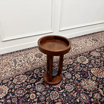 Klassiek-Engels-Antiek-Oud-Vintage-Chesterfield-Art-Deco-Sidetable-Bijzettafel-Tafe