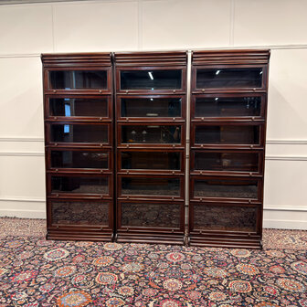 Klassiek-Engels-Oud-Antiek-Vintage-Chesterfield-Globe-Wernicke-Stijl-Boekenkast-Bibliotheekkast-2