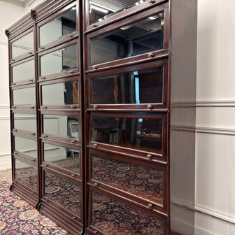 Klassiek-Engels-Oud-Antiek-Vintage-Chesterfield-Globe-Wernicke-Stijl-Boekenkast-Bibliotheekkast-9