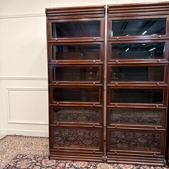 Klassiek-Engels-Oud-Antiek-Vintage-Chesterfield-Globe-Wernicke-Stijl-Boekenkast-Bibliotheekkast-11