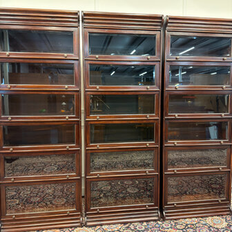 Klassiek-Engels-Oud-Antiek-Vintage-Chesterfield-Globe-Wernicke-Stijl-Boekenkast-Bibliotheekkast-12