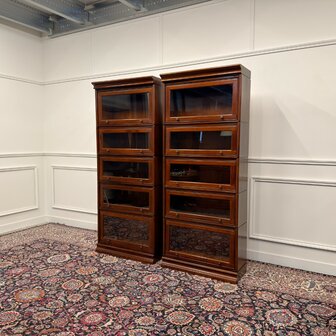 Klassiek-Engels-Oud-Antiek-Vintage-Chesterfield-Globe-Wernicke-Stijl-Art-Deco-Boekenkast-Bibliotheekkast-3
