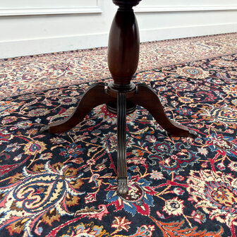Klassiek-Engels-Chesterfield-Antiek-Oud-Vintage-Tafel-Salontafel-Koffietafel-Groen-Leder-5