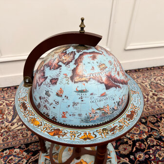 Klassiek-Engels-Chesterfield-Antiek-Oud-Vintage-Bar-Globe-Vloermodel-5
