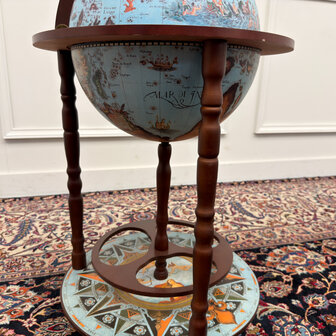 Klassiek-Engels-Chesterfield-Antiek-Oud-Vintage-Bar-Globe-Vloermodel-6