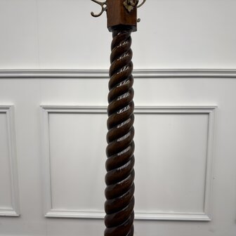 Klassiek-Engels-Antiek-Oud-Vintage-Chesterfield-Kapstok-7