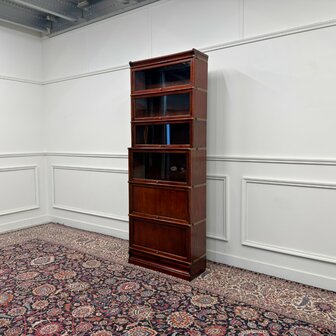 Klassiek-Engels-Antiek-Oud-Vintage-Chesterfiel-Globe-Wernicke-Stijl-Boekenkast-Kast-3