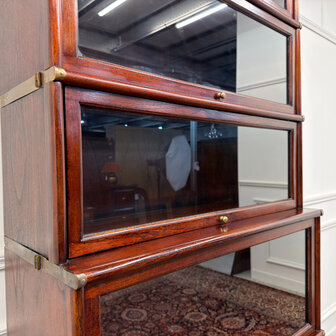 Klassiek-Engels-Antiek-Oud-Vintage-Chesterfiel-Globe-Wernicke-Stijl-Boekenkast-Kast-9