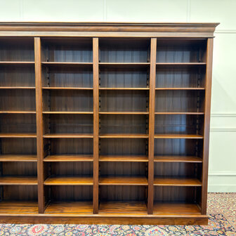 Klassiek-Engels-Antiek-Oud-Vintage-Chesterfiel-Grote-Open-Boekenkast-Kast-13
