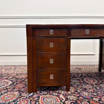 Klassiek-Engels-Antiek-Oud-Vintage-Chesterfield-Bureau-Desk-Eichholtz-Eikenhout-9