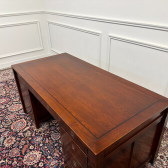 Klassiek-Engels-Antiek-Oud-Vintage-Chesterfield-Bureau-Desk-Eichholtz-Eikenhout-14