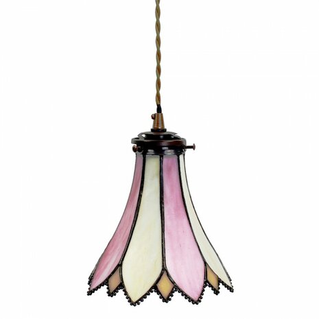 Tiffany-hanglamp-lelie-roze-beige-glas-metaal-hanglamp-eettafel-3