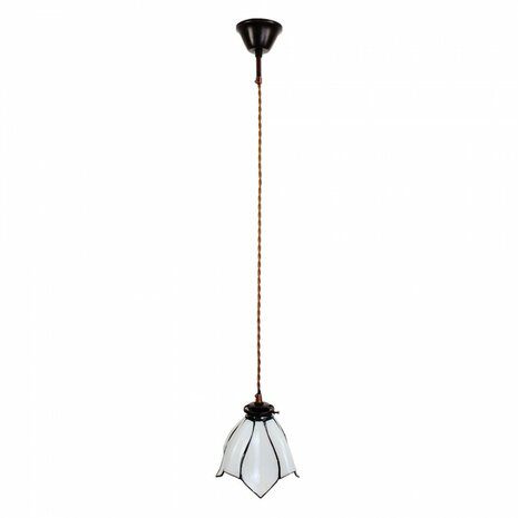 Tiffany-hanglamp-Lelie-wit-bruin-glas-metaal-hanglamp-eettafel