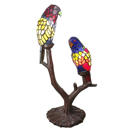 Tiffany-parrot-blauw-geel-glas-papegaai-tiffany-lampen
