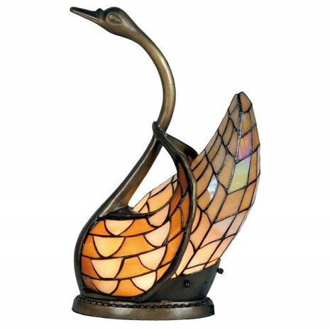 Tiffany-tafellamp-zwaan-beige-geel-glas-tiffany-lampen-bureaulamp