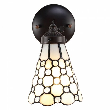 Ronde-Tiffany-wandlamp-wit-bruin-glas-metaal-rond-muurlamp-2