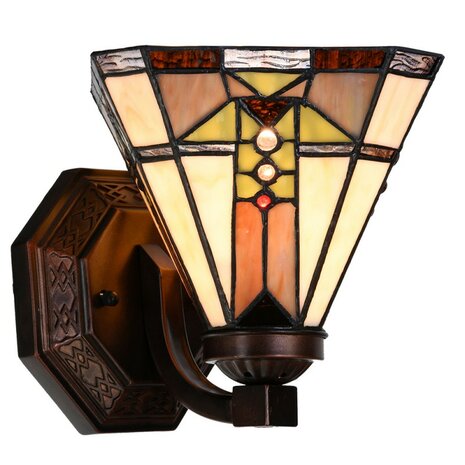 Tiffany-Art-Deco-wandlamp-beige-bruin-glas-muurlamp