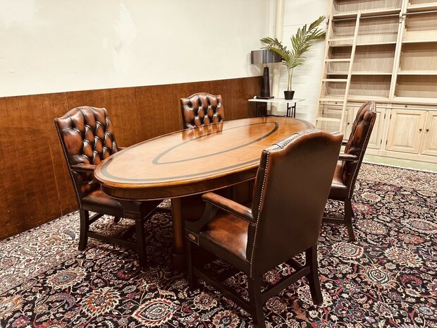 Klassiek-Engels-Antiek-Vergadertafel-Conferentietafel-Tafel-Art-Deco