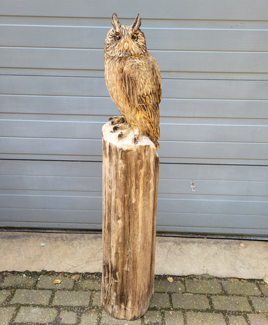 Groot-houtsnijwerk-van-een-uil-tuinbeeld-kunstwerk-met-oren