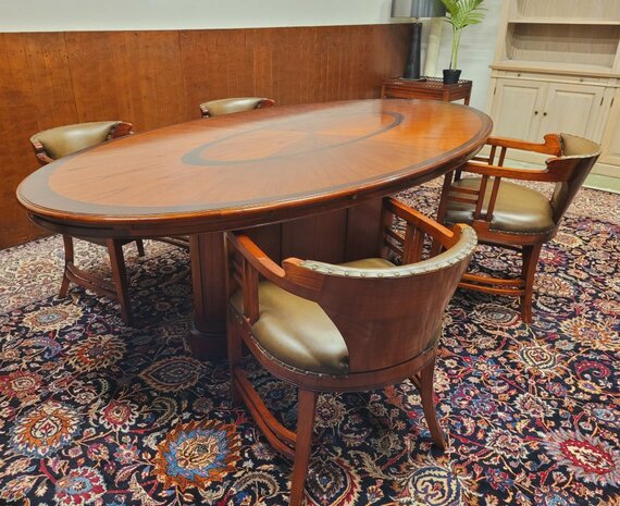 Antieke-klassieke-Globe-Wernicke-vergadertafel-conferentie-tafel-ovaal-tafel-20