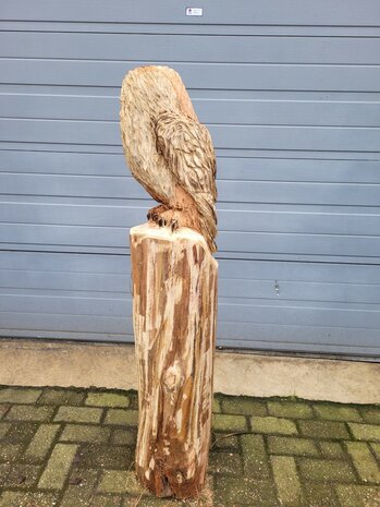 Houtsnijwerk-houtsculptuur-standbeeld-tuinbeeld-van-een-uil-4