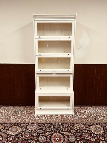 Klassiek-Engels-Witte-Globe-Wernicke-Boekenkast