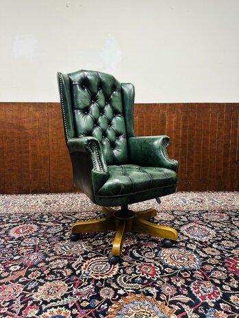 The-Chesterfield-Brand-Bureaustoel-Groen