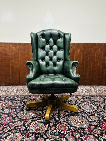 The-Chesterfield-Brand-Bureaustoel-Groen