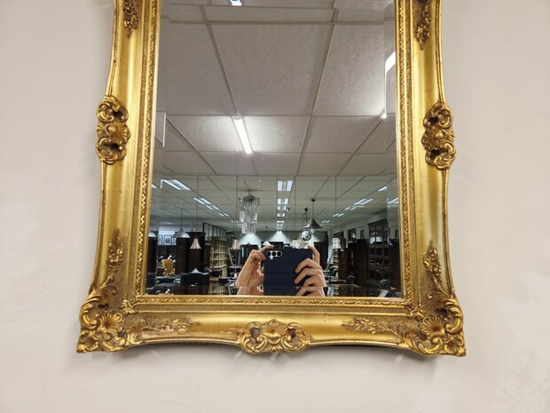 Antieke-Franse-goude-spiegel-barok-barock-met-facet-geslepen-glas-4