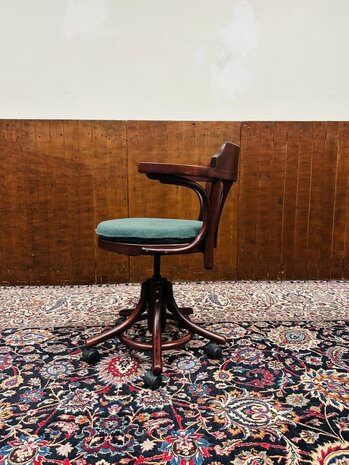 Klassiek-Engels-Antieke-Bureaustoel-Stoel-Thonet-Stijl