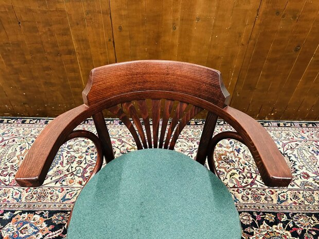 Klassiek-Engels-Antieke-Bureaustoel-Stoel-Thonet-Stijl