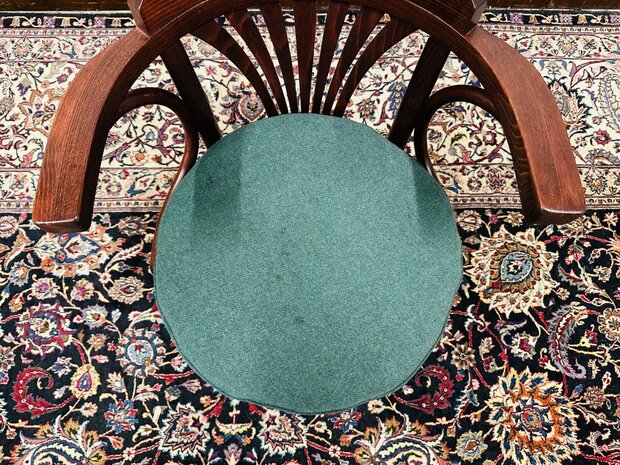 Klassiek-Engels-Antieke-Bureaustoel-Stoel-Thonet-Stijl