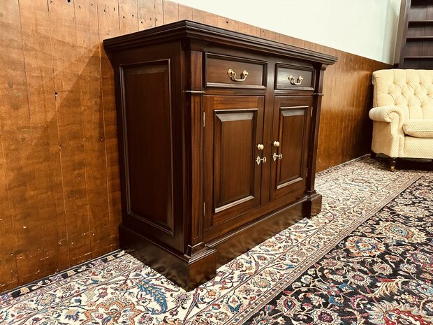 Klassiek-Engels-Antiek-Oud-Mahonie-Kantoorkast-Archiefkast-Ladekast-Dressoir