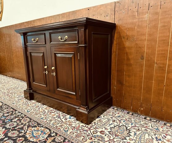 Klassiek-Engels-Antiek-Oud-Mahonie-Kantoorkast-Archiefkast-Ladekast-Dressoir