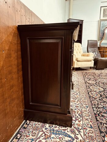 Klassiek-Engels-Antiek-Oud-Mahonie-Kantoorkast-Archiefkast-Ladekast-Dressoir